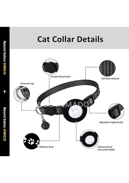 Yansıtıcı Aırtag Kedi Tasması Küçük Evcil Hayvanlar Için Aırtag Tutucu (Yurt Dışından) modelleri