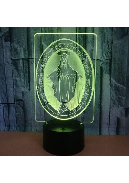 Meryem Ana Madonna 3D Illüzyon Gece Lambası (Yurt Dışından) fırsatları
