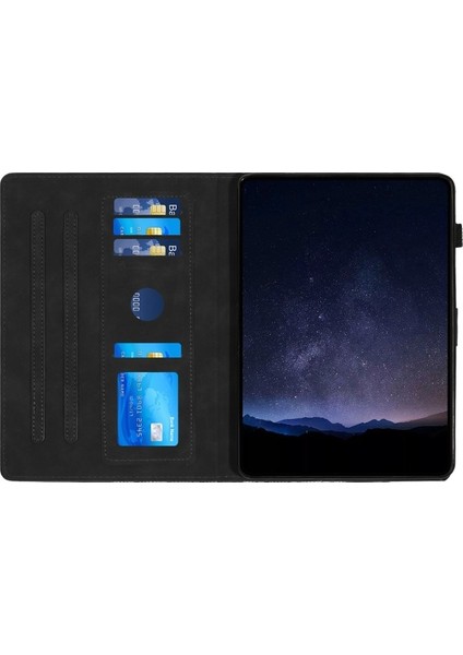 Samsung Galaxy Tab 10.4 2020 T500 / 2022 Tablet Kapak Pu Deri Kart Yuvası Kılıfı (Yurt Dışından)