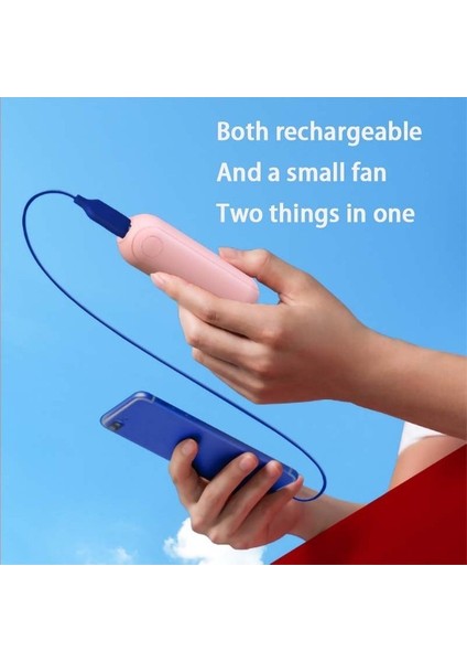 USB Şarj Edilebilir Mini Taşınabilir Katlanabilir El Küçük Fan (Yurt Dışından)