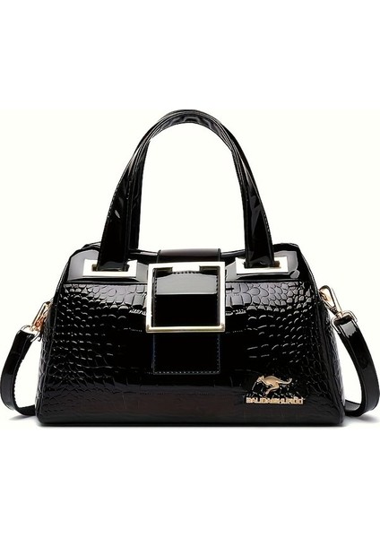 Tcherchı Kadınlar Için Timsah Desenli El Çantası, Zarif Parlak (Yurt Dışından)