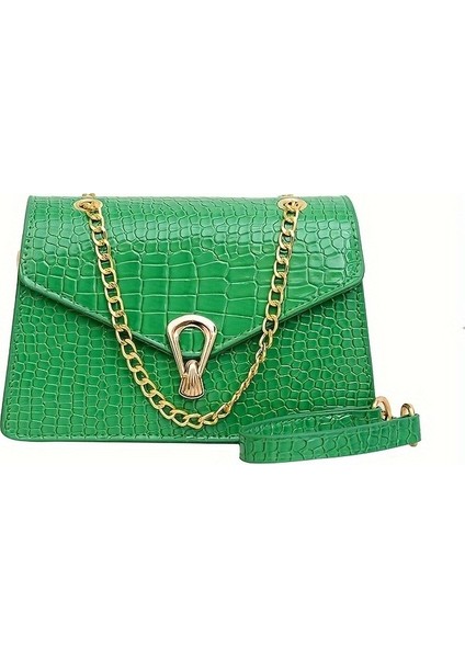 Tcherchı Timsah Desenli Çapraz Askılı Çanta, Şık (Yurt Dışından)