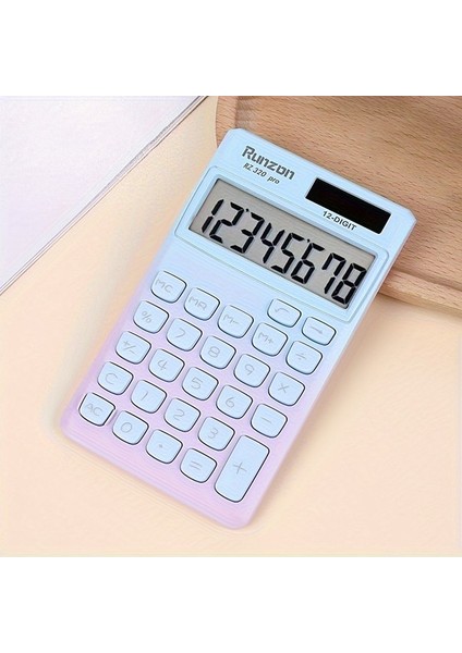 Güneş Enerjili 12 Haneli Taşınabilir Hesap Makinesi (Yurt Dışından)