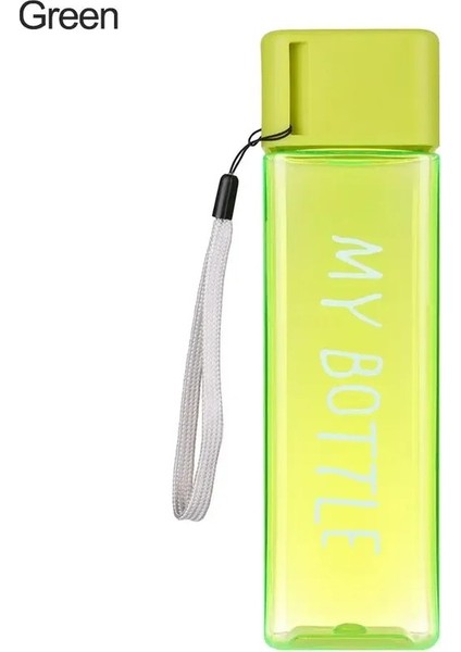 Tcherchı 480 ml Şeffaf Vierkante Plastik Mat Su Bardağı Açık Koude Sap Su Sporları Bardak Met Draagbare Melk Touw Su Fles (Yurt Dışından)