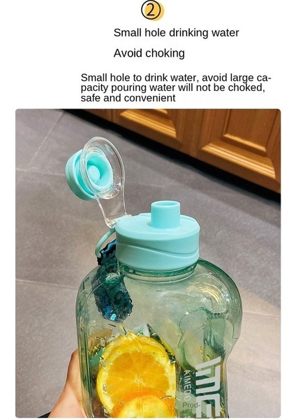 2200 ml Büyük Kapasiteli Spor Su Şişesi - Pembe (Yurt Dışından) fırsatları