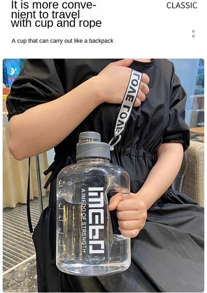 2200 ml Büyük Kapasiteli Spor Su Şişesi - Pembe (Yurt Dışından) indirimleri