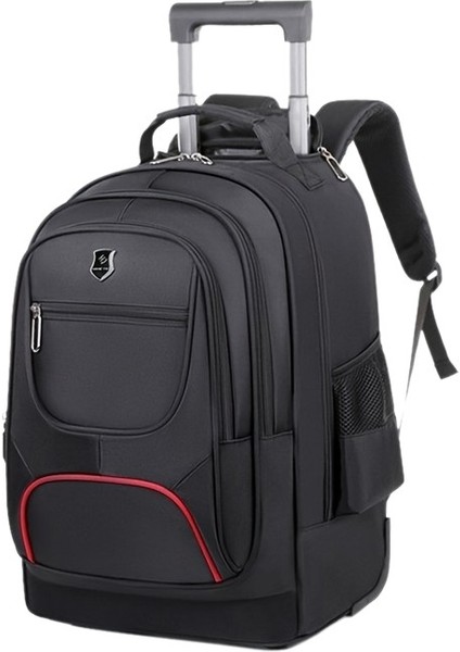 Büyük Tekerlekli Sırt Çantası Geniş Çok Bölmeli Tasarım (Yurt Dışından)