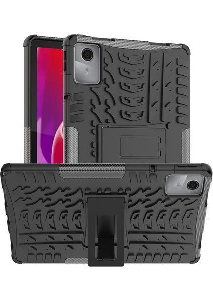Lenovo Tab M11 Lastik Dokusu Darbeye Dayanıklı Tpu + Pc Tablet Kılıfı, Stand ile (Yurt Dışından)