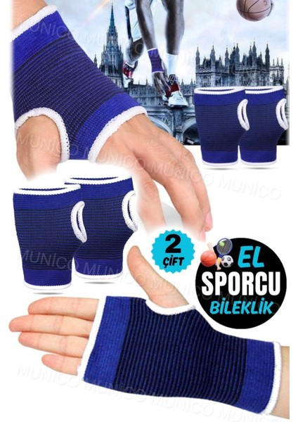 Elastik ve Nefes Alabilir Bilek Koruyucu, Spor ve Egzersiz İçin, 2 Çift