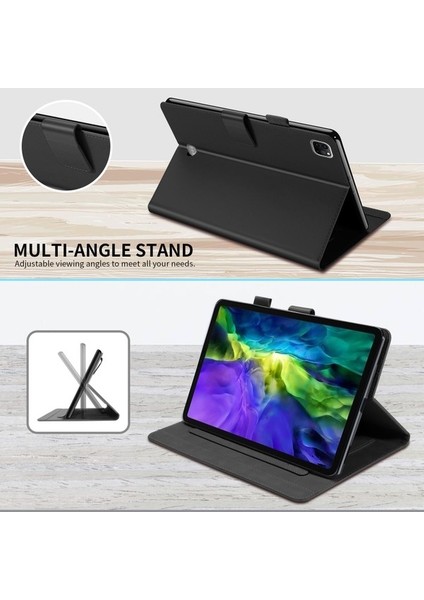 iPad Pro 11 2020 Stand Kart Kartı Tutucu Karikatür Hayvan Desen Deri Kapağı (Yurt Dışından) modelleri