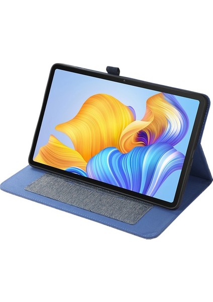 Honor Pad 9 Pro / Pad V8 Pro Deri Kılıf Kart Tutucu Kumaş Doku Tablet Standı Kapağı (Yurt Dışından)
