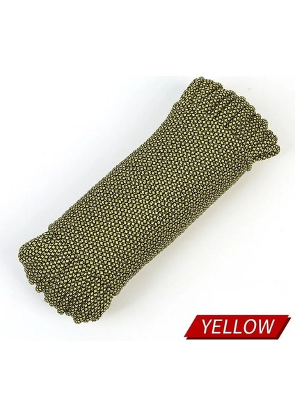 Tcherchı Güvenlik Için 4mm ve 9 Çekirdek Hayat Kurtaran Açık Hava Paracord Dağcılık Halatı 50M Sarı (Yurt Dışından)