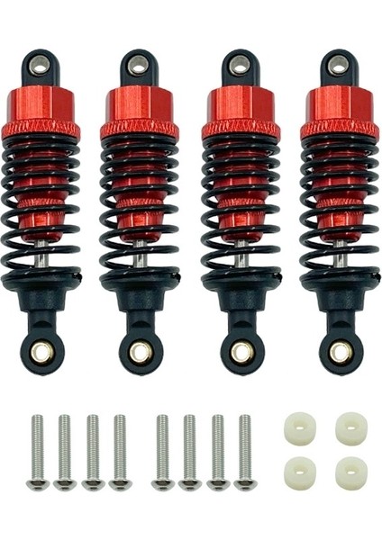 4 Adet Alüminyum Alaşımlı Amortisörler Amortisör Seti Tt-01 TT01 Tt-02 TT02 1/10 Rc Araba Yükseltme Parçaları, Kırmızı (Yurt Dışından)