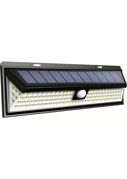 Dış Mekan Için Hareket Sensörlü 118 LED Güneş Enerjili Duvar Lambası Siyah (Yurt Dışından)