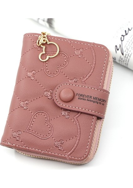 Kısa Fermuar Tokalı Cüzdan Debriyajı Bozuk Para Cüzdanı (Yurt Dışından)