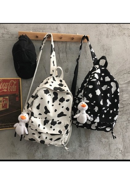 Kanvas Sırt Çantası Inek Desenli Sırt Çantası (Yurt Dışından) modelleri
