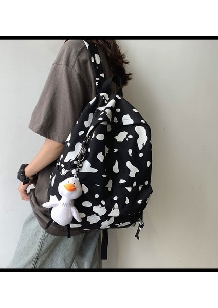 Kanvas Sırt Çantası Inek Desenli Sırt Çantası (Yurt Dışından) fırsatları