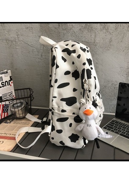 Kanvas Sırt Çantası Inek Desenli Sırt Çantası (Yurt Dışından) indirimleri