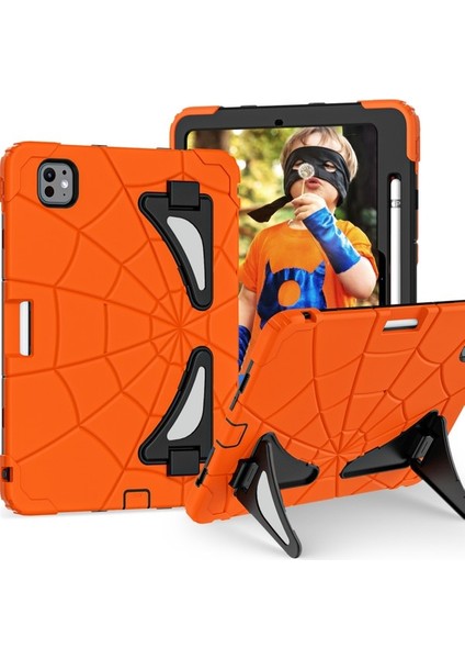 iPad Pro 11 2024 Silikon+Pc Stand Tablet Kılıfı (Yurt Dışından)