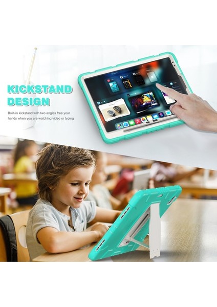 iPad Air 13 2024 / iPad Pro 12.9 2022 / 2021 Pc+Silikon Stand Tablet Kılıfı (Yurt Dışından)