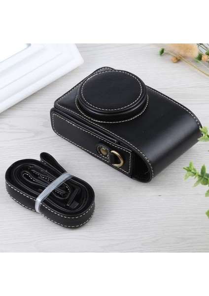 Ricoh gr Iıı Için Tam Vücut Kamera Pu Deri Kılıf Çanta Kahve (Yurt Dışından)