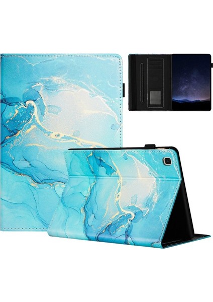 Samsung Galaxy Tab A7 10.4 2020 T500 Kılıf Folio Standlı Pu Deri Mermer Kapak (Yurt Dışından)