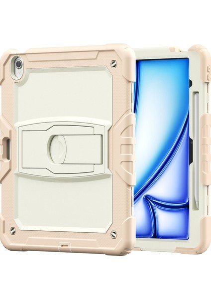 iPad Air 13 2024 Pc+Silikon Stand Kalem Yuvası Omuz Askılı Tablet Kılıfı (Yurt Dışından) modelleri