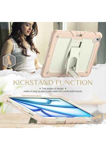 iPad Air 13 2024 Pc+Silikon Stand Kalem Yuvası Omuz Askılı Tablet Kılıfı (Yurt Dışından) indirimleri