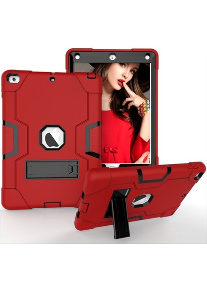 iPad 9.7 2018 Için Tablet Kılıfı - Siyah / Açık Gri (Yurt Dışından)