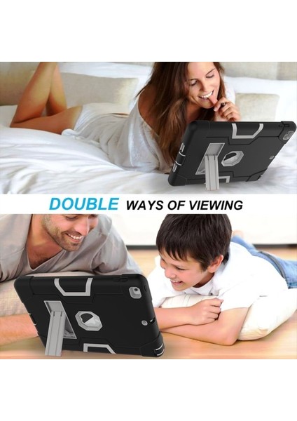 iPad 9.7 2018 Için Tablet Kılıfı - Siyah / Açık Gri (Yurt Dışından) indirimleri