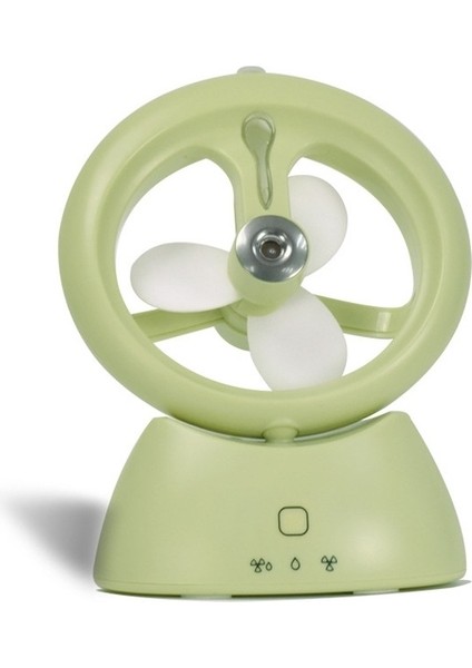 Mini USB Şarj Edilebilir Sprey Fan Öğrenci Yurt Ofis Masaüstü Sessiz Fan Buzlu Matcha Green (Yurt Dışından)