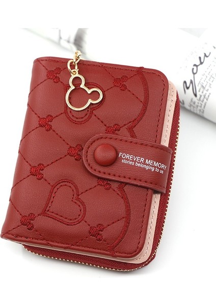 Kısa Fermuar Tokalı Cüzdan Debriyajı Bozuk Para Cüzdanı (Yurt Dışından)