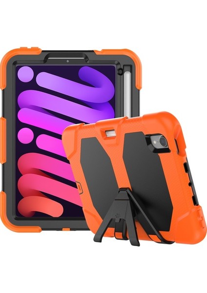 Apple Pad Mini 2021 Anti-Drop Pc + Silikon Kılıf Kazanmaya Dayanıklı Stand Tablet Kapak (Yurt Dışından)