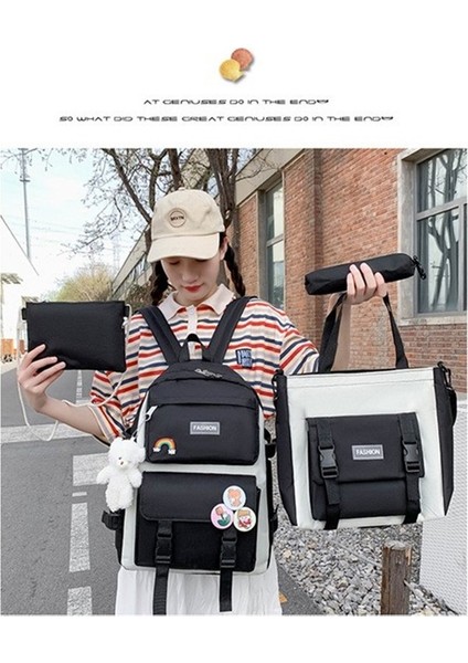 4 Parça Harajuku Tarzı Okul Çanta Seti (Yurt Dışından) fırsatları