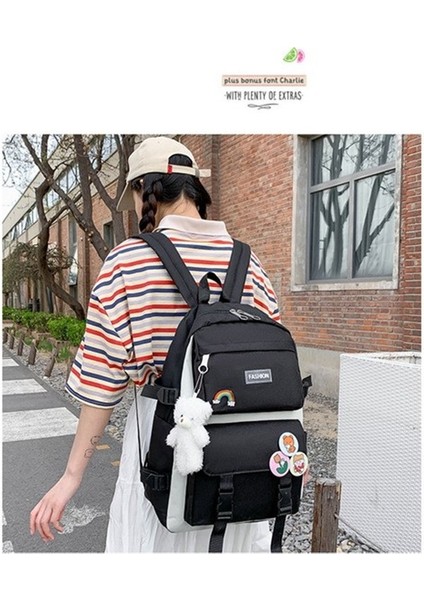 4 Parça Harajuku Tarzı Okul Çanta Seti (Yurt Dışından) indirimleri