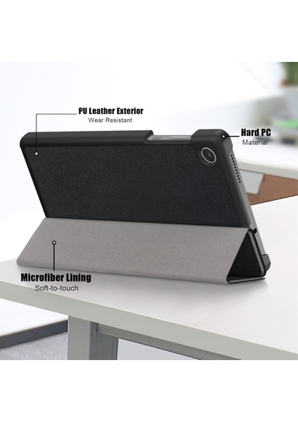 Lenovo Tab M8 Gen 4 TB-300FU Üçlü Stand Söküslü Renkli Pu Deri Tablet Kapak (Yurt Dışından) indirimleri