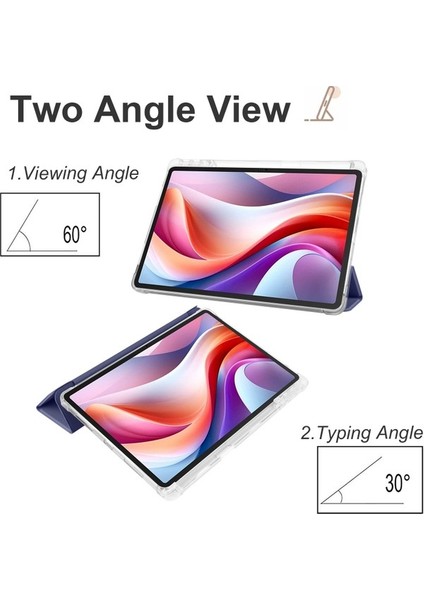 Lenovo Sekmesi Için 3 Kat Deri Kasa M11 / Xiaoxin Ped 11 2024 (Yurt Dışından) modelleri