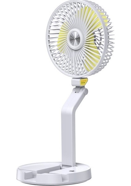 FF-996 Masaüstü Katlanır Masa Lambası Fan Öğrenci Yurt Masaüstü USB Sessiz Fan Yükseltilmiş Versiyon-Beyaz (Yurt Dışından)