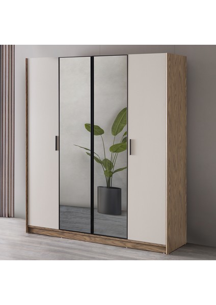 Gardırop, Yaşam 4 Kapaklı Dolap - Aynalı