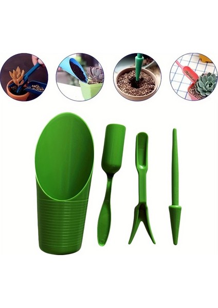 4 Parça Mini Bahçe Alet Seti Etli ve Küçük Ki Bakımı Için Plastik Ergonomik Kürekler (Yurt Dışından)