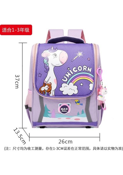 Çocuk Çantası Kadın Karikatür Sevimli Anaokulu Okul Çantası 1-3 Sınıf Ilkokul Öğrencileri Hafif Sırt Çantası (Yurt Dışından)