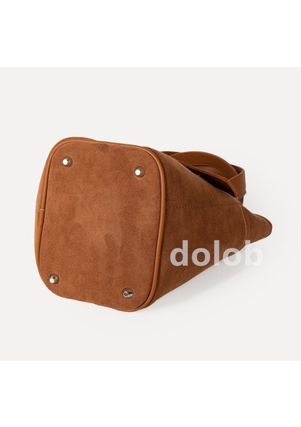 Kadınlar Için Çanta 2023 Sonbahar ve Kış Yeni Niş Tasarım Süet Sebze Sepeti Çantası Retro Doku Taşınabilir Kova Çantası (Yurt Dışından) modelleri