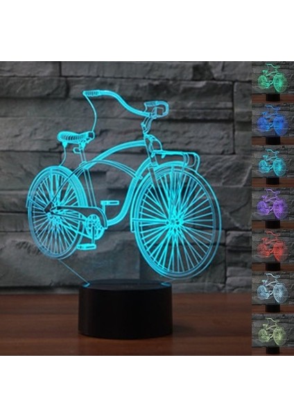 3D Bisiklet Bisiklet Gece Lambası Masa Masası Optik Hasta (Yurt Dışından)
