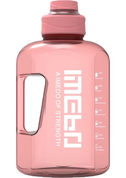 2200 ml Büyük Kapasiteli Spor Su Şişesi - Pembe (Yurt Dışından)