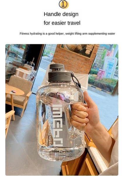 2200 ml Büyük Kapasiteli Spor Su Şişesi - Pembe (Yurt Dışından) modelleri