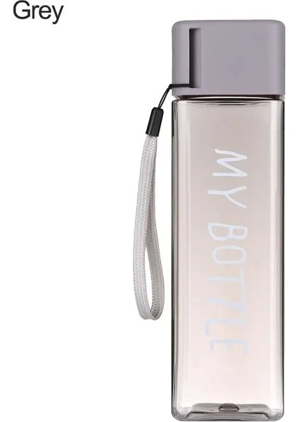 Tcherchı 480 ml Şeffaf Vierkante Plastik Mat Su Bardağı Açık Koude Sap Su Sporları Bardak Met Draagbare Melk Touw Su Fles (Yurt Dışından)