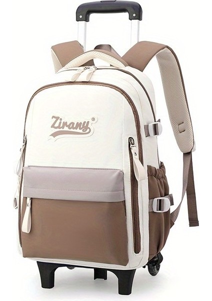 Üniversite Tarzı Genç Sevimli Pratik Sırt Çantası Çekme Çubuğu Çantası (Yurt Dışından)