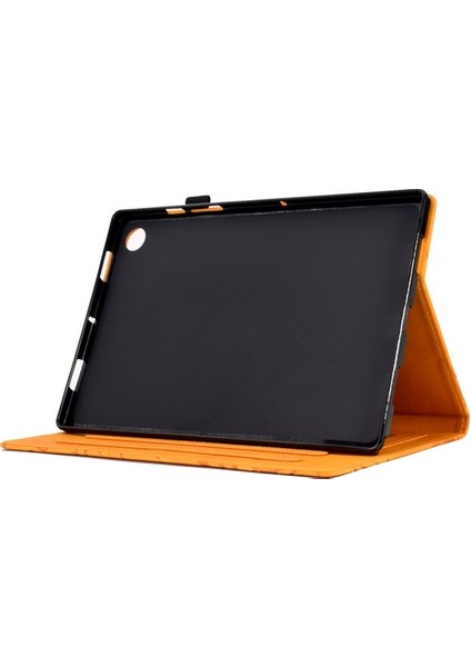 Samsung Galaxy Sekmesi Için A8 10.5 2021 X200 X205 / 2022 Stand Tablet Kılıf Deri Kart Tutucu Ağaç Kapağı (Yurt Dışından)