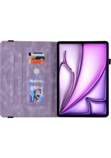 iPad Air 11 2024 Pu Deri Flip Kart Yuvaları Tablet Kapağı (Yurt Dışından)