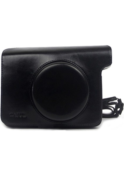 Polaroid W300 Kamera Için Pu Deri Çanta Çanta Siyah (Yurt Dışından)